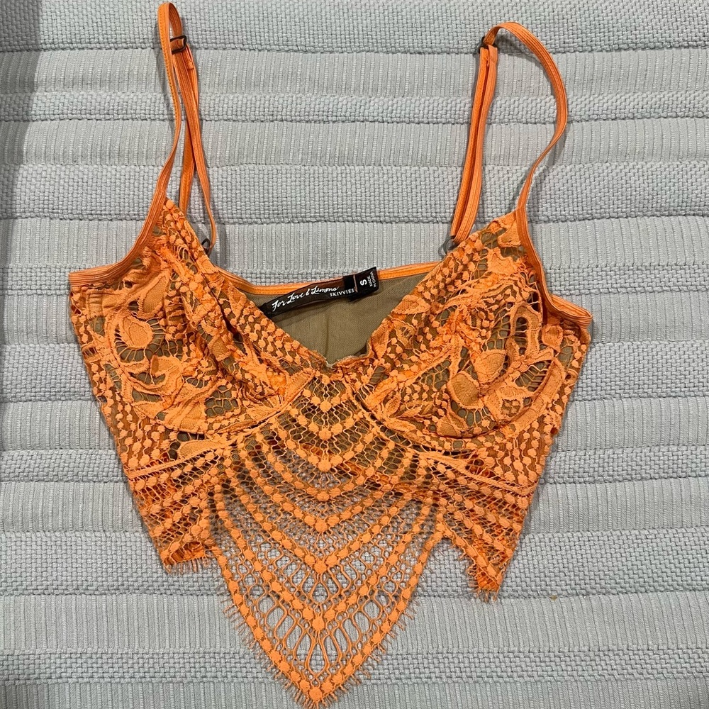 For Love and Lemons Lace Crop Top